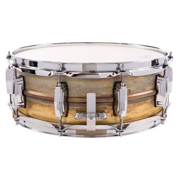 Ludwig 14x5 Raw Brass Brass Snare Drum - Back