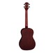 Luna Vintage Mahogany Baritone Ukulele, Red Satin - back