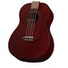 Luna Vintage Mahogany Baritone Ukulele, Red Satin - body