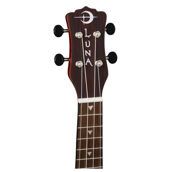 Vintage Mahogany Pineapple Ukulele, Red Satin