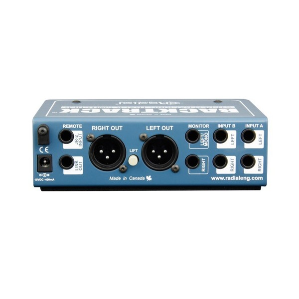 Radial Backtrack Stereo Audio Switcher - Rear View