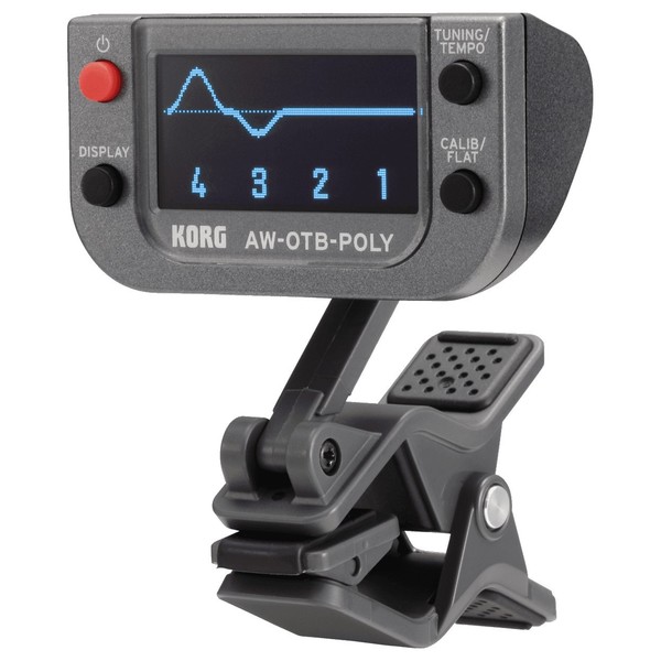 Korg AW-OTB-POLY OLED Polyphonic Clip-On Bass Tuner - Angled