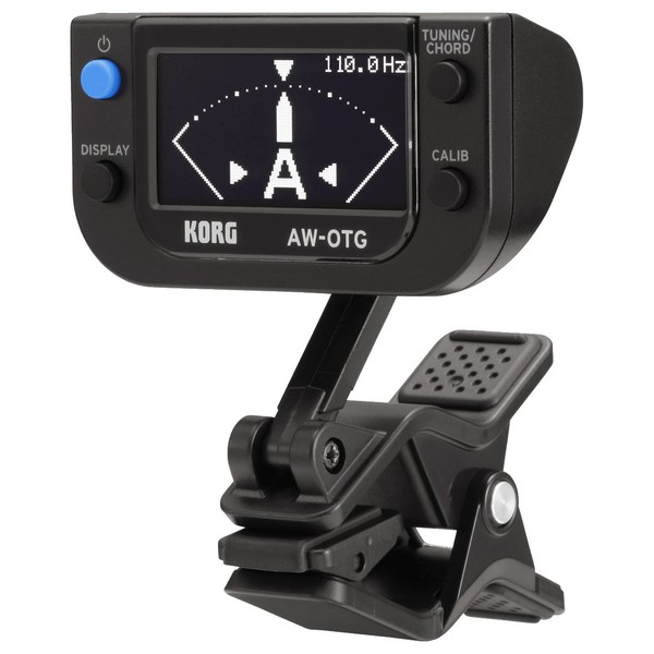 Korg AW-OTG-POLY OLED Polyphonic Clip-On Guitar Tuner - Angled