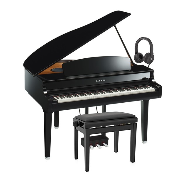 Yamaha CLP 695 Digital Grand Piano Package, Polished Ebony