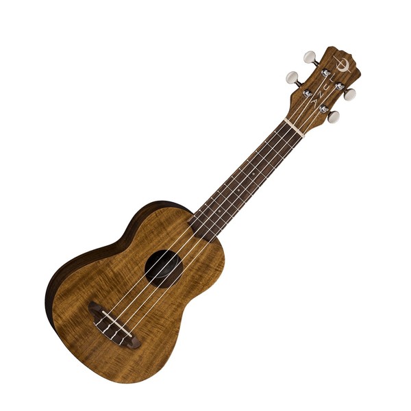 Luna Flamed Acacia Soprano Ukulele, Satin Natural