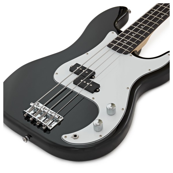 LA Bass Guitar Black, 15W Bass Amp Pack