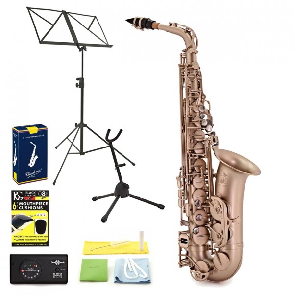 Trevor James Horn 88 Alto Saxophone Pack, Brushed Gold