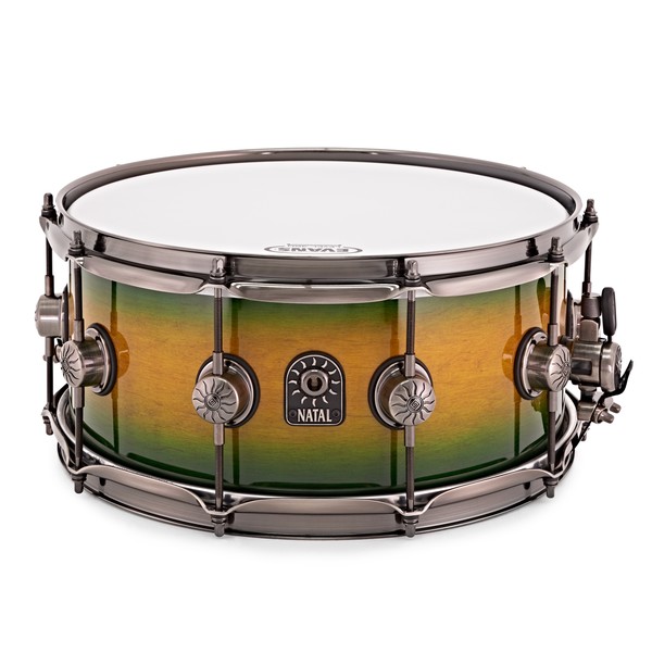 Natal Originals Walnut/Maple 14'' x 6.5" Snare Drum, Green Brown Fade