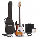 LA Bassgitar + 15W Forsterkerpakke, Sunburst
