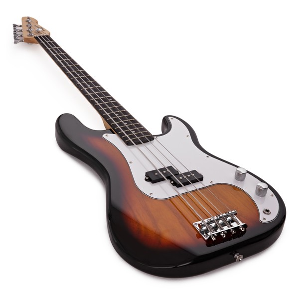 LA Bass Guitar Sunburst, 15W Bass Amp Pack
