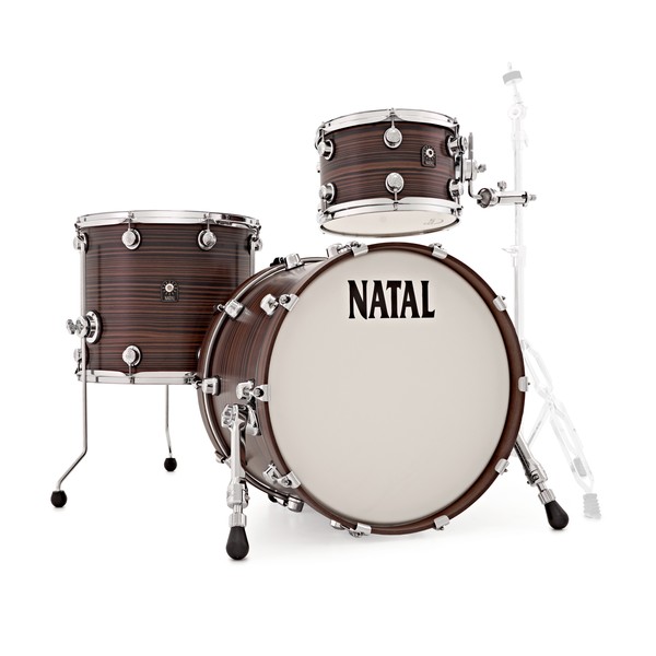 Natal Café Racer 20'' 3pc Shell Pack, Ebony Pinstripe Veneer