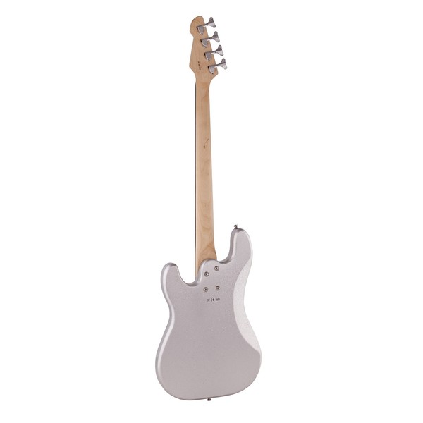 LA Bass Guitar Silver Flake, 15W Bass Amp Pack