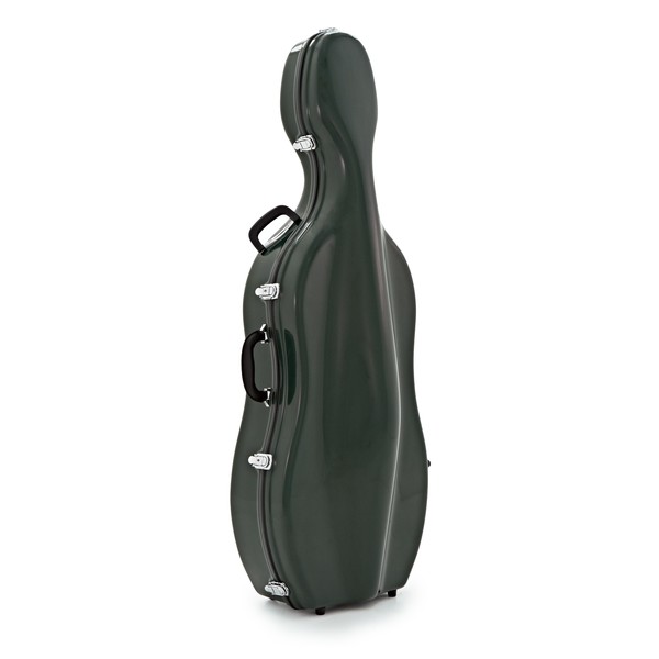 Sinfonica Cello Case Z-TEC Fibreglass with Wheels, Green