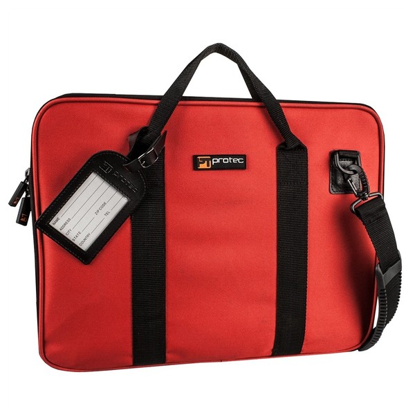 Protec Music Portfolio Bag With Shoulder Strap, Red