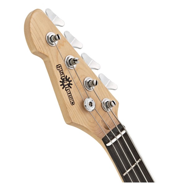 3/4 LA Left Handed Bass Guitar by Gear4music, Black