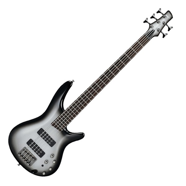 Ibanez SR305E 5 String Bass 2018, Metallic Silver Sunburst