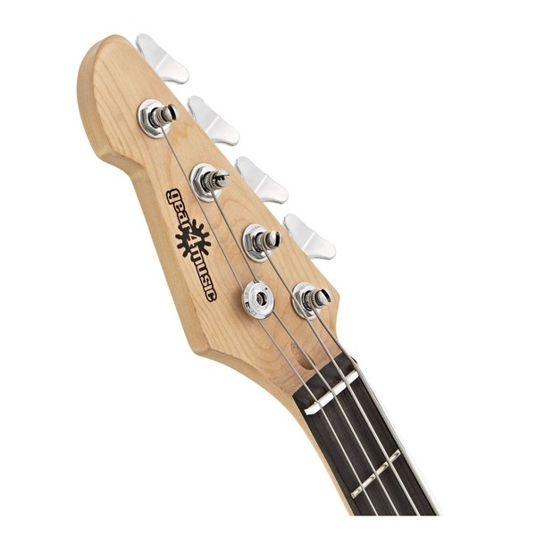 3/4 Left Handed LA Bass Guitar Black, 15W Bass Amp Pack