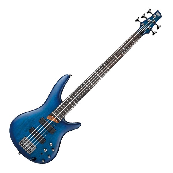 Ibanez SR505 5 String Bass 2018, Sapphire Blue Flat at Gear4music