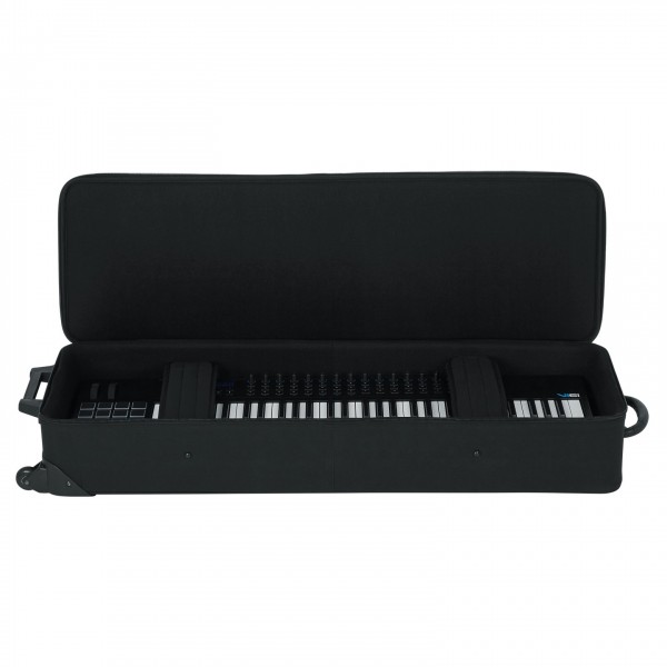 Gator Rigid EPS Foam Lightweight Case For Slim 61-Note Keyboards - Front Open (Keyboard Not Included)