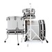 Natal Café Racer 22'' 4pc Shell Pack, White w/ Black Sparkle Split
