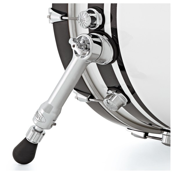 Natal Café Racer 20'' 3pc Shell Pack, White w/ Black Sparkle Split