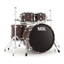 Natal Caf&eacute; Racer 22'' 4pc Shell Pack, Ebony Pinstripe Veneer