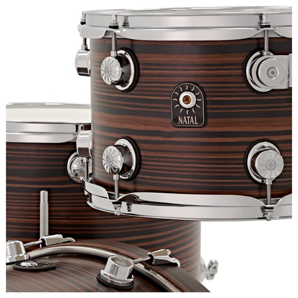 Natal Café Racer 22'' 4pc Shell Pack, Ebony Pinstripe Veneer
