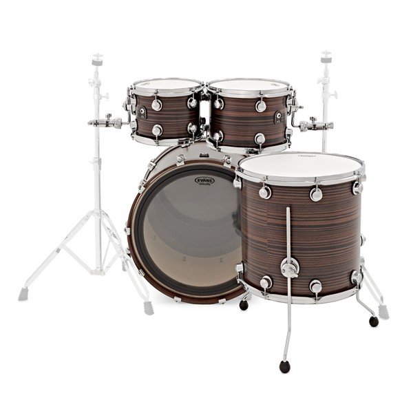 Natal Café Racer 22'' 4pc Shell Pack, Ebony Pinstripe Veneer