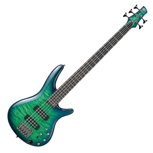 Ibanez SR405EQM 5 String Bass 2018, Surreal Blue Burst