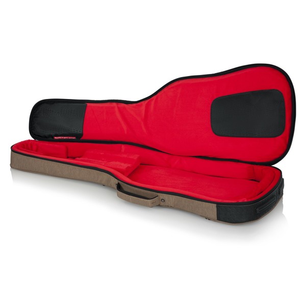 Gator GT-ELECTRIC-TAN Transit Series Electric Guitar Bag, Open
