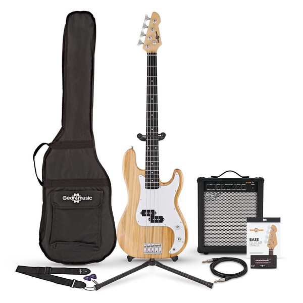 LA Bass Guitar + 35W Amp Pack, Natural