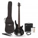Chicago Bass Guitar + 15W Amp pakiet, Black