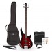 Chicago Bass Guitar + 15W Amp Pack, Trans Red Burst Main