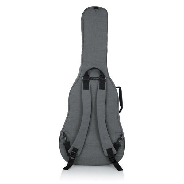 Gator GT-ACOUSTIC-GRY Transit Series Acoustic Guitar Bag, Back