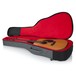 Gator GT-ACOUSTIC-GRY Transit Series Acoustic Guitar Bag, Open with Guitar