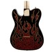 Fender James Burton Telecaster, Red Paisley Flames rear close up