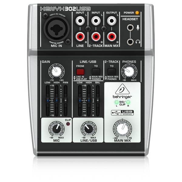 Behringer Xenyx 302USB USB Analog Mixer