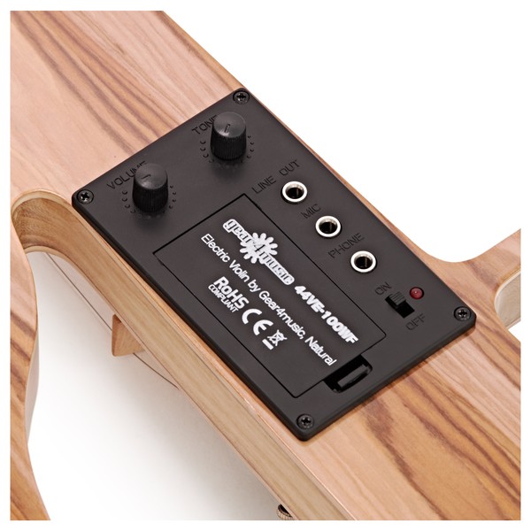 4/4 Size Electric Violin by Gear4music, Natural