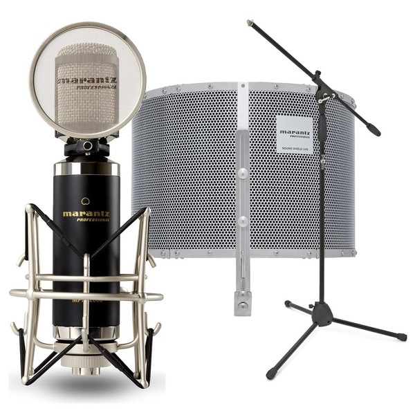 Marantz MPM-2000 Condenser Microphone With Reflection Filter & Stand - Bundle