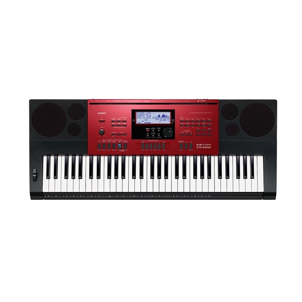 Casio CTK-6250 Portable Keyboard, Black and Red