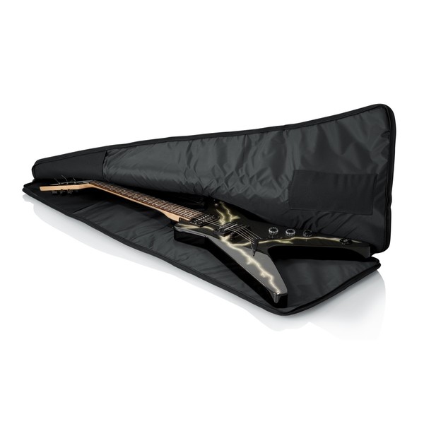 Gator GBE-EXTREME-1 Extreme Electric Guitar Gig Bag, Open with Electric Guitar