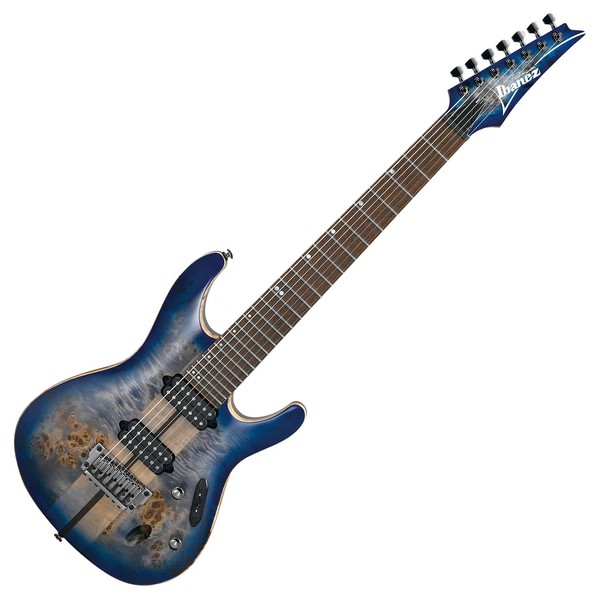 Ibanez S1027PBF Premium 7 String 2018, Cerulean Blue Burst