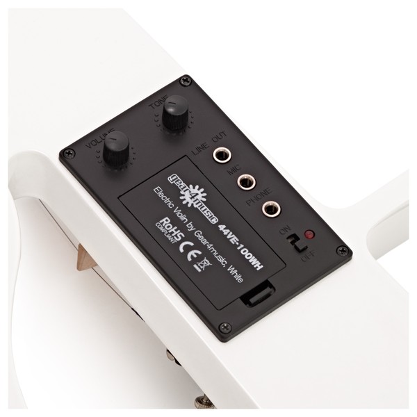 4/4 Size Electric Violin by Gear4music, White