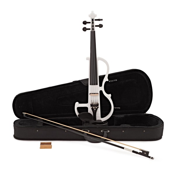 4/4 Size Electric Violin by Gear4music, White