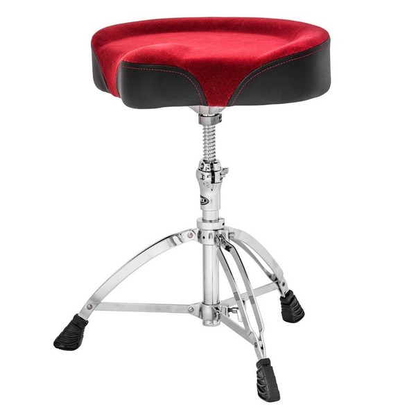 Mapex T765A, Drum Stool, Saddle Cloth Top, Threaded Base, Burgundy