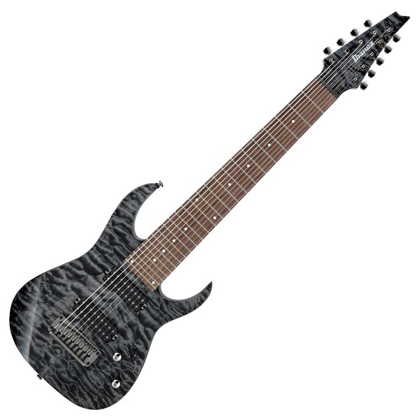 Ibanez RG9QM 9 String 2018, Black Ice