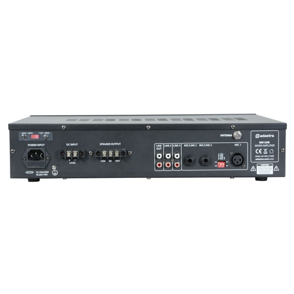 Adastra RM120B Mixer & Amplifier - Rear