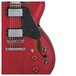 Ibanez ASV10A Artcore 2018, Transparent Red front pickups controls