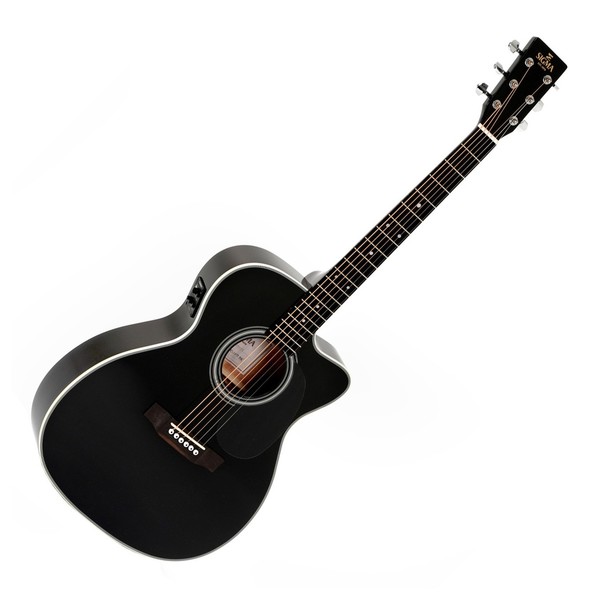 Sigma 000MC-1STE+ Electro Acoustic, Black Front View