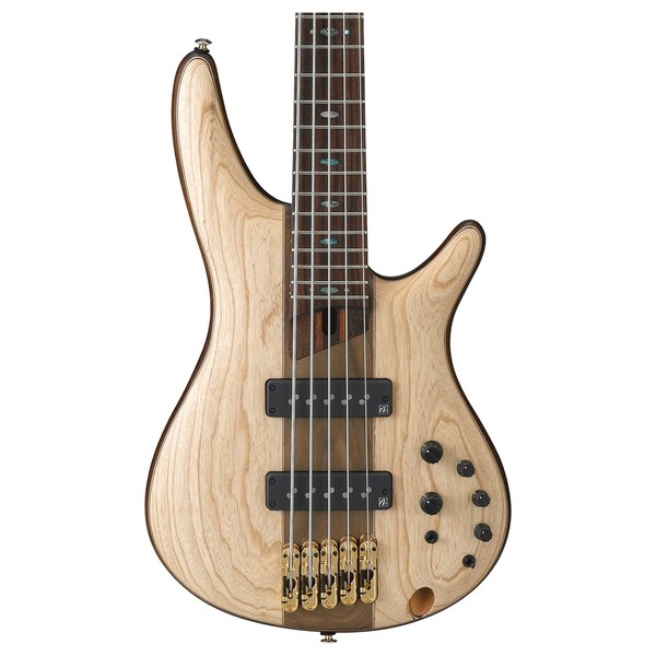 Ibanez SR1305 Premium 5 String Bass 2018, Natural Flat front close up